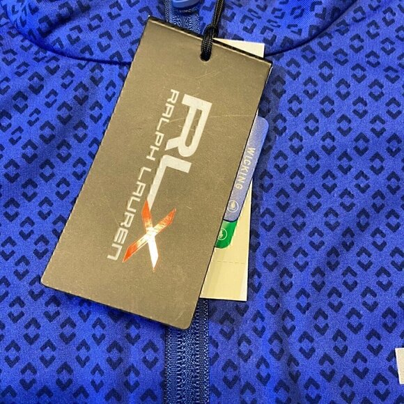 RLX Ralph Lauren Men's Golf LS Quarter Zip Blue Performance Stretch Sports Logo - Picture 8 of 11